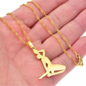 Haiti drinking girl necklace